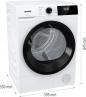 Preview: Gorenje DHNE82 EEK: D 8 kg Wärmepumpentrockner, 59,5 cm breit, TwinAir, AutoDrain, Kindersicherung, 15 Programme, Quick Dry, weiß