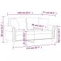 Preview: 2-Sitzer-Sofa mit Zierkissen Creme 140 cm Kunstleder