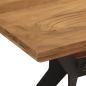 Preview: Esszimmerbank 110x40x46 cm Massivholz Akazie und Stahl