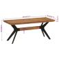 Preview: Esszimmerbank 110x40x46 cm Massivholz Akazie und Stahl