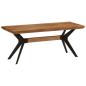 Preview: Esszimmerbank 110x40x46 cm Massivholz Akazie und Stahl