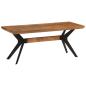 Preview: Esszimmerbank 110x40x46 cm Massivholz Akazie und Stahl