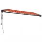 Preview: Markise Einziehbar Orange und Braun 4,5x3 m Stoff und Aluminium