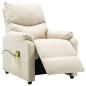 Preview: Massagesessel Elektrisch Creme Stoff