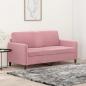 Preview: ARDEBO.de - 2-Sitzer-Sofa Rosa 140 cm Samt