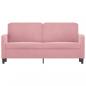 Preview: 2-Sitzer-Sofa Rosa 140 cm Samt