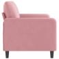 Preview: 2-Sitzer-Sofa Rosa 140 cm Samt