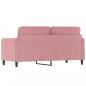 Preview: 2-Sitzer-Sofa Rosa 140 cm Samt