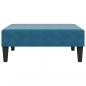 Preview: Schlafsofa 2-Sitzer mit Fußhocker Blau Samt
