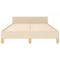 Preview: Bettgestell ohne Matratze Creme 120x190 cm Stoff
