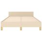 Preview: Bettgestell ohne Matratze Creme 120x190 cm Stoff