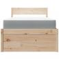 Preview: Bett mit Schubladen und Matratze 100x200 cm Massivholz Kiefer