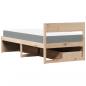 Preview: Bett mit Schubladen und Matratze 100x200 cm Massivholz Kiefer