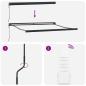 Preview: Markise Einziehbar Anthrazit und Weiß 3x2,5 m Stoff & Aluminium
