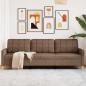 Preview: ARDEBO.de - 3-Sitzer-Sofa Braun 210 cm Stoff
