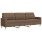Preview: 3-Sitzer-Sofa Braun 210 cm Stoff