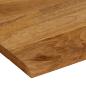 Preview: Tischplatte mit Baumkante 110x80x2,5 cm Massivholz Mango