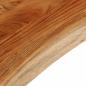 Preview: Tischplatte 140x40x3,8cm Rechteckig Massivholz Akazie Baumkante