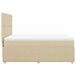 Preview: Boxspringbett mit Matratze Creme 140x190 cm Stoff