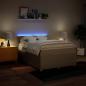 Preview: Boxspringbett mit Matratze Creme 140x190 cm Stoff