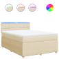 Preview: Boxspringbett mit Matratze Creme 140x190 cm Stoff