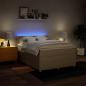 Preview: Boxspringbett mit Matratze Creme 140x190 cm Stoff