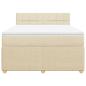 Preview: Boxspringbett mit Matratze Creme 140x190 cm Stoff