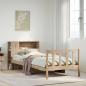 Preview: ARDEBO.de - Massivholzbett mit Regal ohne Matratze 100x200 cm Kiefer