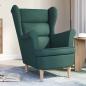 Preview: ARDEBO.de - Sessel Dunkelgrün 74x84x100 cm Stoff