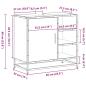 Preview: Waschbeckenunterschrank Braun Eichen-Optik 65x33x60 cm