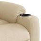 Preview: Massagesessel Elektrisch Creme Stoff