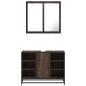 Preview: 2-tlg. Badmöbel-Set Braun Eichen-Optik Holzwerkstoff