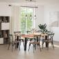 Preview: Esstisch Hellbraun 180x120x74 cm Massivholz Eiche Rechteckig