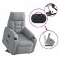 Preview: Relaxsessel mit Aufstehhilfe Elektrisch Hellgrau Stoff