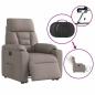 Preview: Relaxsessel mit Aufstehhilfe Elektrisch Taupe Stoff