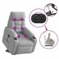 Preview: Massagesessel mit Aufstehhilfe Elektrisch Wolkengrau Stoff