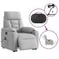 Preview: Massagesessel mit Aufstehhilfe Elektrisch Wolkengrau Stoff
