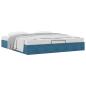 Preview: ARDEBO.de - Ottoman-Bett ohne Matratze Dunkelblau 160x200 cm Samt