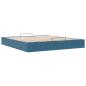 Preview: Ottoman-Bett ohne Matratze Dunkelblau 160x200 cm Samt