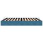 Preview: Ottoman-Bett ohne Matratze Dunkelblau 160x200 cm Samt