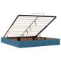Preview: Ottoman-Bett ohne Matratze Dunkelblau 160x200 cm Samt