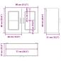 Preview: Küchen-Hängeschrank mit Glastür Altholz-Optik Holzwerkstoff