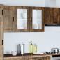 Preview: Küchen-Hängeschrank mit Glastür Porto Räuchereiche