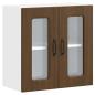 Preview: Küchen-Hängeschrank mit Glastür Kalmar Braun Eichen-Optik