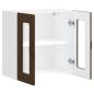 Preview: Küchen-Hängeschrank mit Glastür Kalmar Braun Eichen-Optik