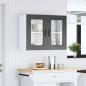 Preview: Küchen-Hängeschrank mit Glastür Kalmar Schwarz Holzwerkstoff