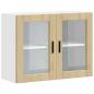 Preview: Küchen-Hängeschrank mit Glastür Porto Sonoma-Eiche