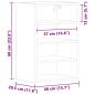 Preview: Hängeschrank Artisan-Eiche 40x29,5x60 cm Holzwerkstoff
