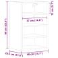 Preview: Hängeschrank Braun Eichen-Optik 40x29,5x60 cm Holzwerkstoff