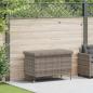 Preview: ARDEBO.de - Gartentruhe mit Rollen Grau 110x55x73 cm Poly Rattan